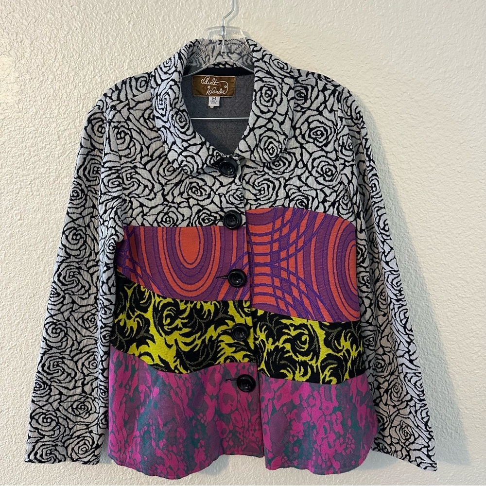 Multicolor Patterned Patchwork Women’s Jacket Shacket